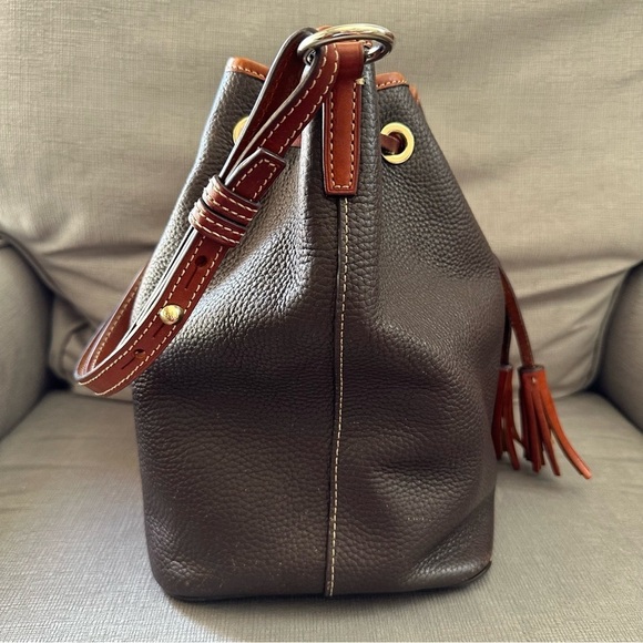 Dooney & Bourke Pebble Grain Aimee Drawstring Bucket Shoulder Bag (Retail $398) - Picture 4 of 15